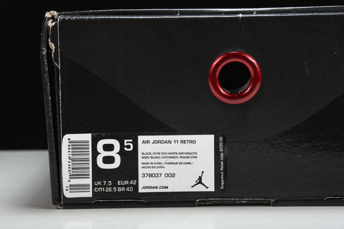 jordan 11 retro bp "72-10" black mens 378037-002