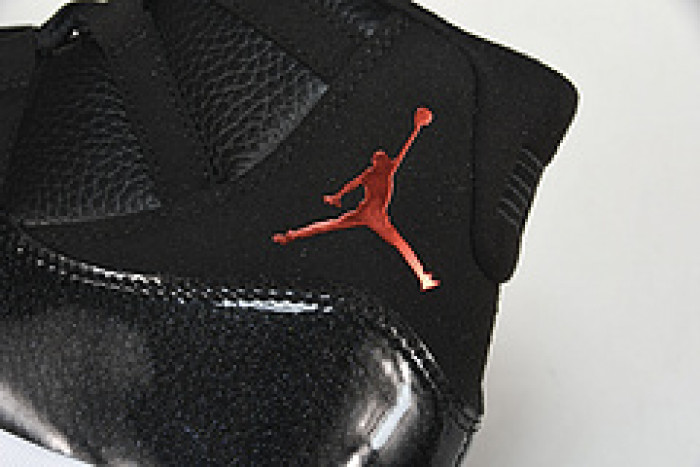 jordan 11 retro bp "72-10" black mens 378037-002