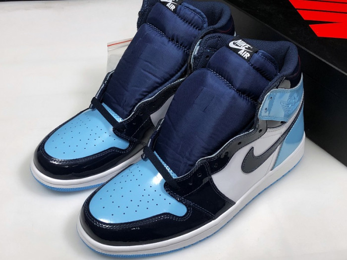 air jordan 1 unc blue chill patent leather cd0461-401