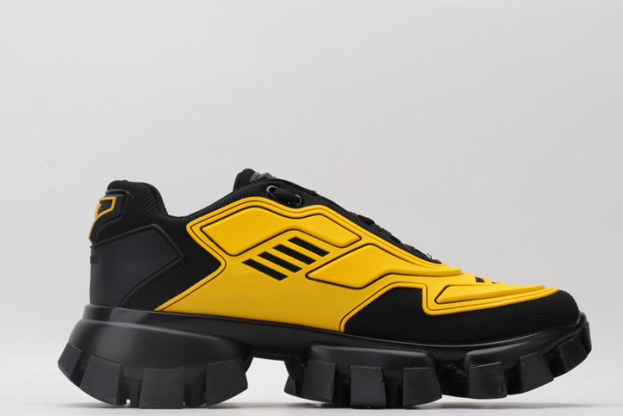 PRAD BLACK YELLOW SNEAKERS