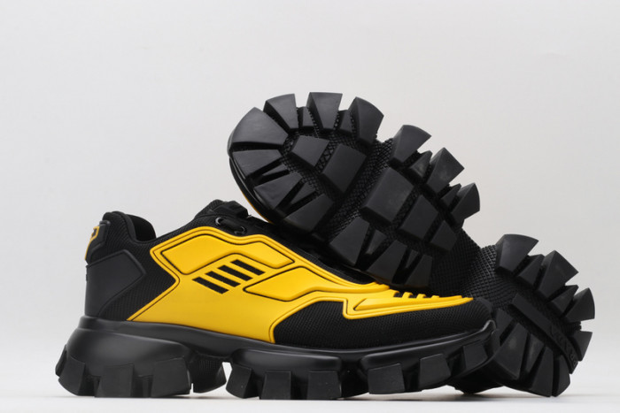 PRAD BLACK YELLOW SNEAKERS