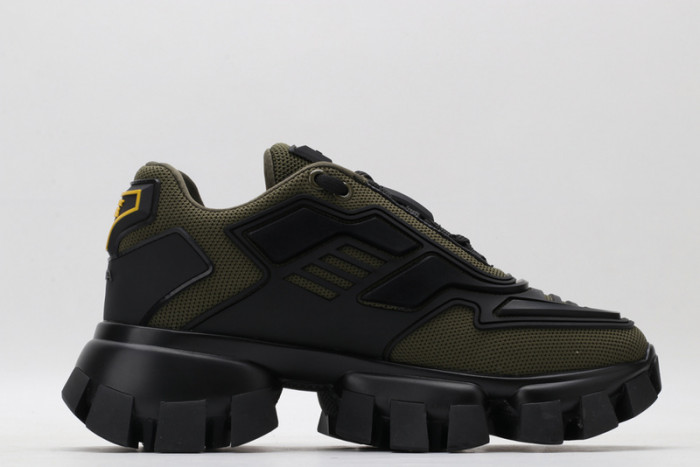 PRAD BLACK GREEN SNEAKERS
