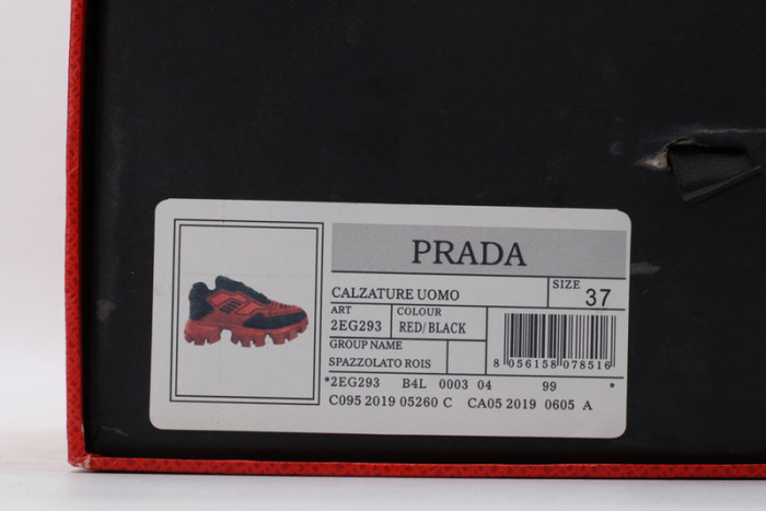 PRAD RED BLACK SNEAKERS
