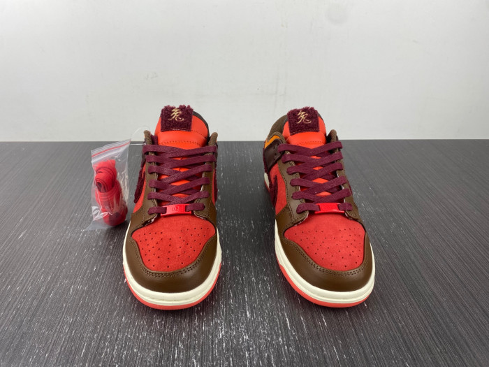 nike dunk low retro prm year of the rabbit light crimson fd4203-661