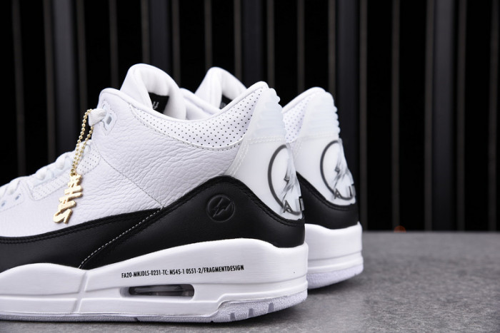 fragment air jordan 3 white black da3595-100