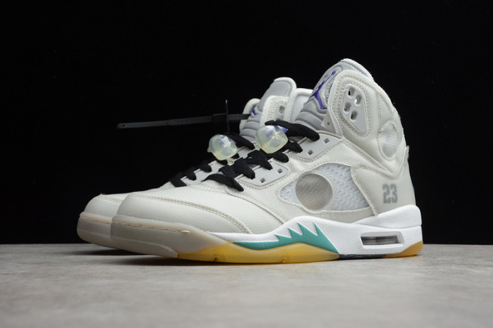 of air jordan 5 sp grey green - ct8480-105