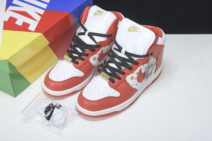 nike dunk high pro sb red stars 307385-161