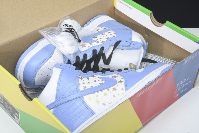 nike dunk high pro sb blue stars 307385-141