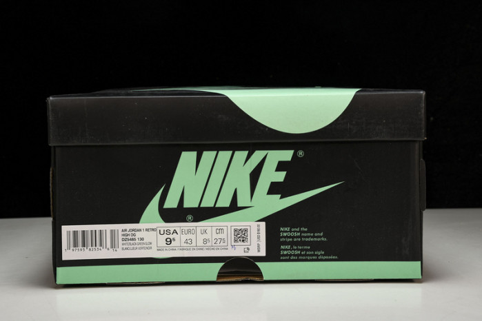 air jordan 1 retro high "green glow" dz5485-130