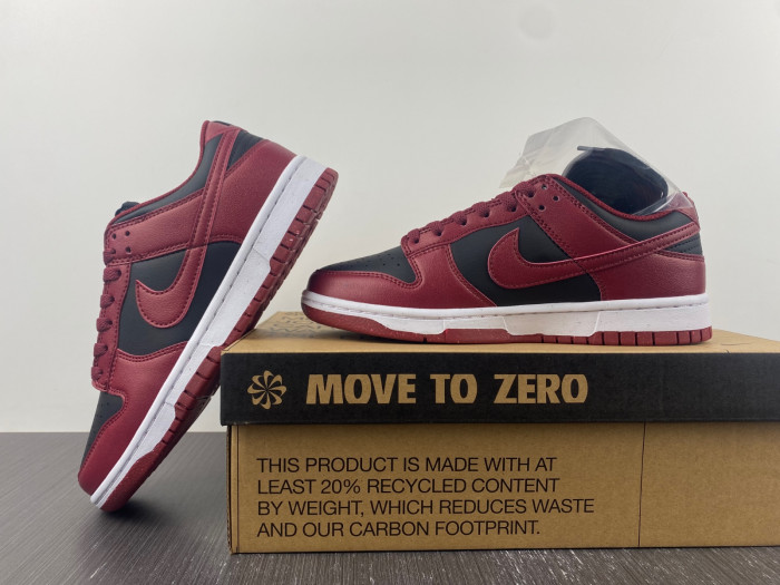 nike dunk low next nature dark red/black dn1431-002