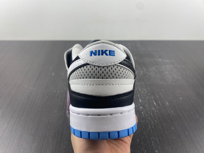 nike dunk low scrap black neutral grey university blue white dn5381-001