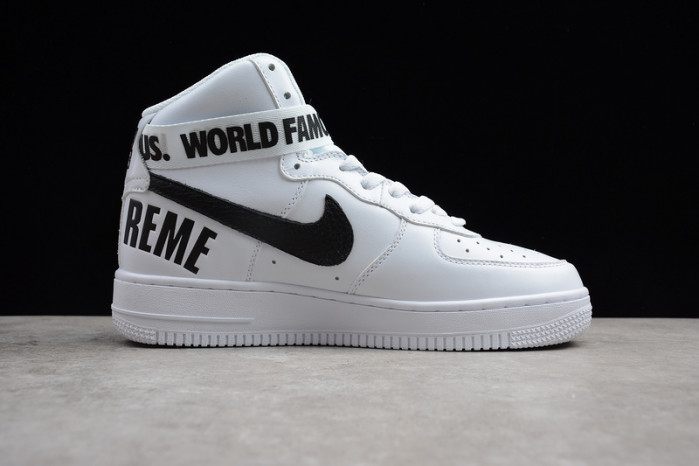nike air force 1 one high hi white world famous - 698696-100