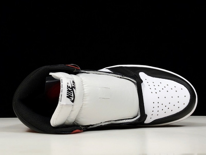 air jordan 1 high og “black toe” white/ black-varsity red mens 555088-125