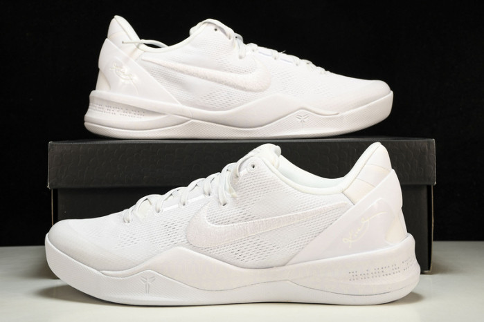 nike kobe 8 protro "triple white" fj9364-100
