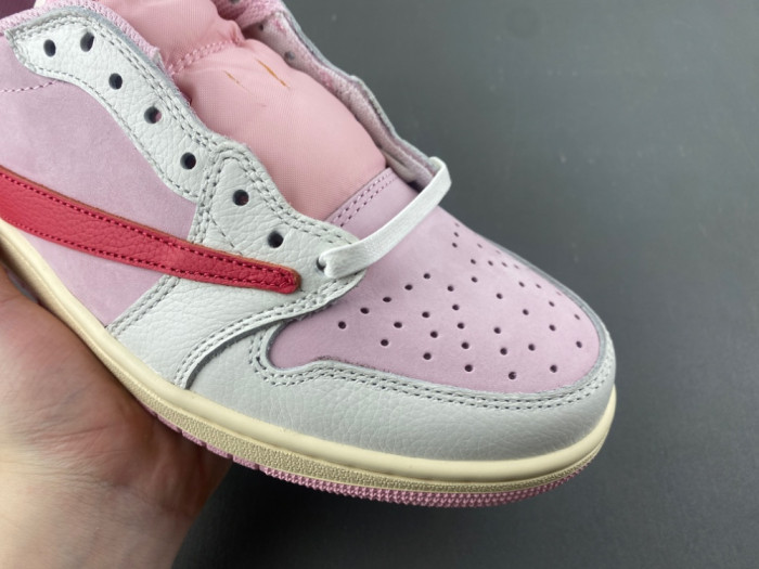 Travis Scott × AJ1 Low "Shy Pink" IQ7604-101